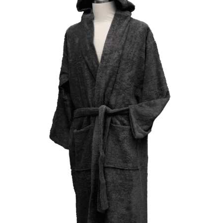 Bathrobe-bademantel-grau-grey