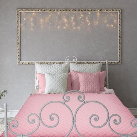 bed cover-tagesdecke-microfaser-rosa-pink
