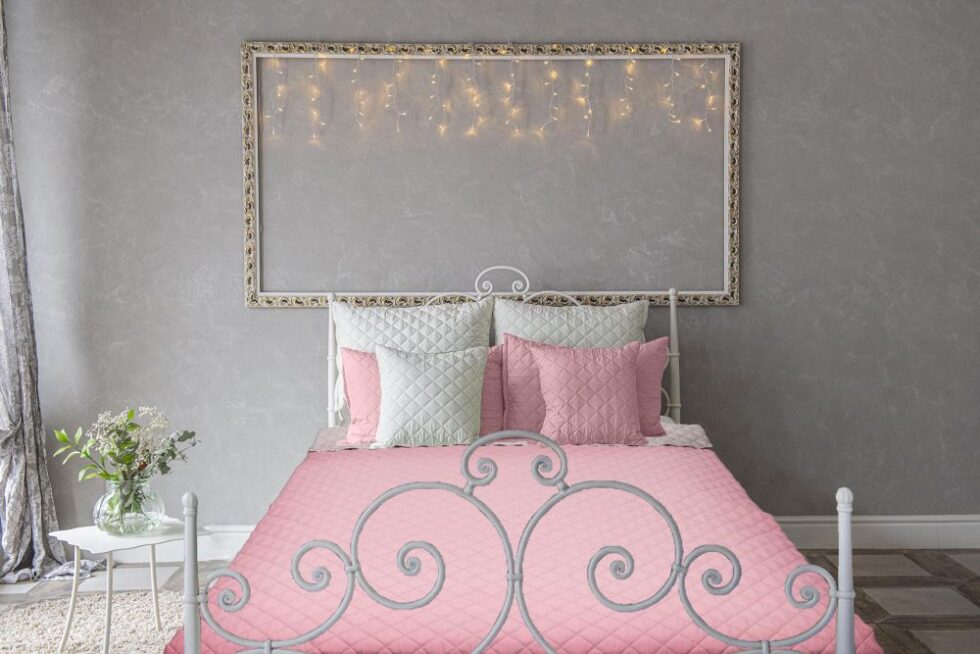 bed cover-tagesdecke-microfaser-rosa-pink