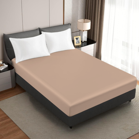 bed sheet-spannbettlaken-cappuccino