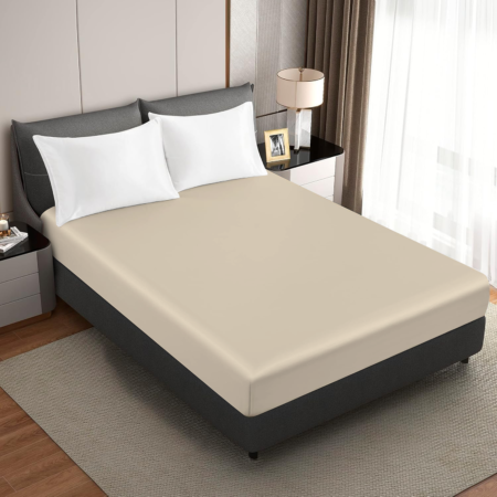 bed sheet-spannbettlaken-ekru