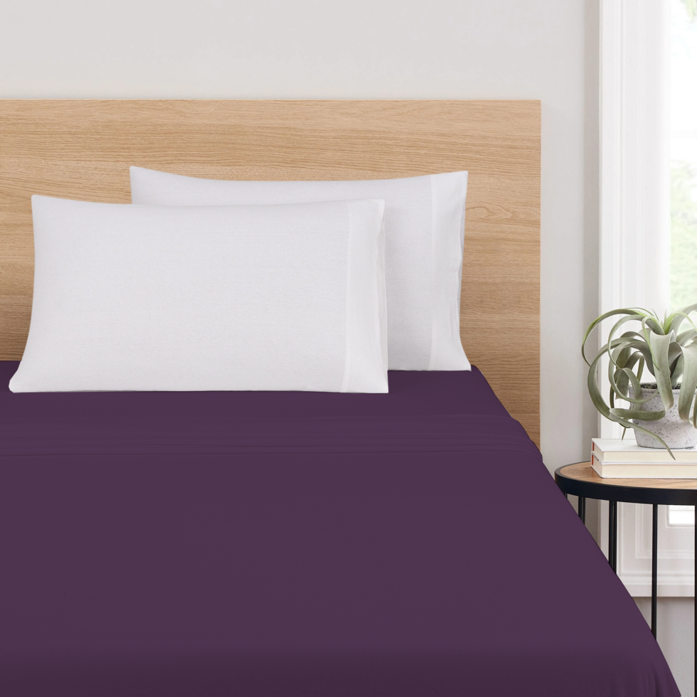bed sheet-spannbettlaken-lila