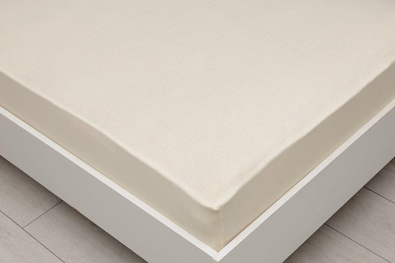 bed sheet-spannbettuch-ecru