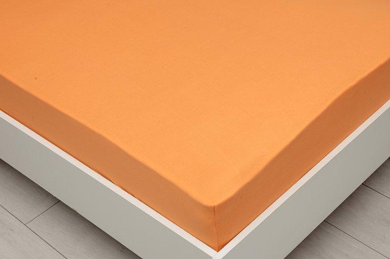 bed sheet-spannbettuch-orange