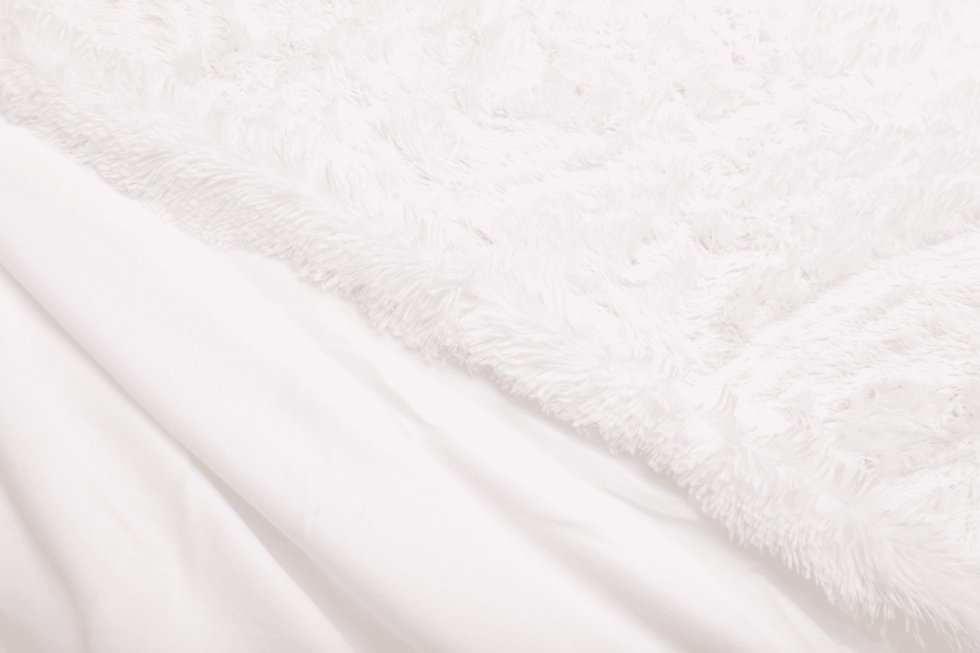 Bedspread Shaggy-Kuscheldecke Shaggy-ekru
