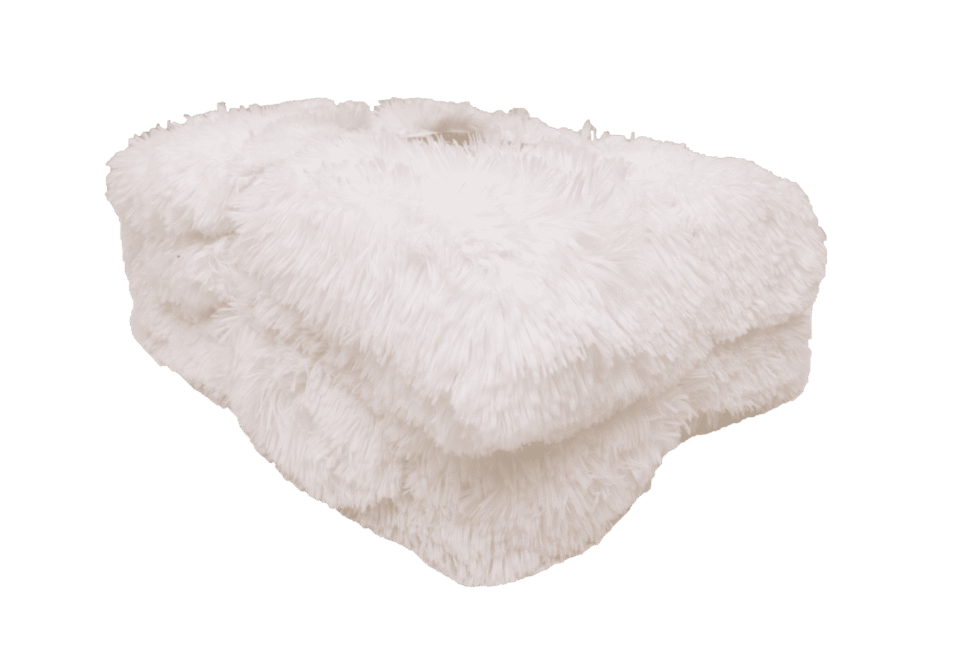 Bedspread Shaggy-Kuscheldecke Shaggy-ekru