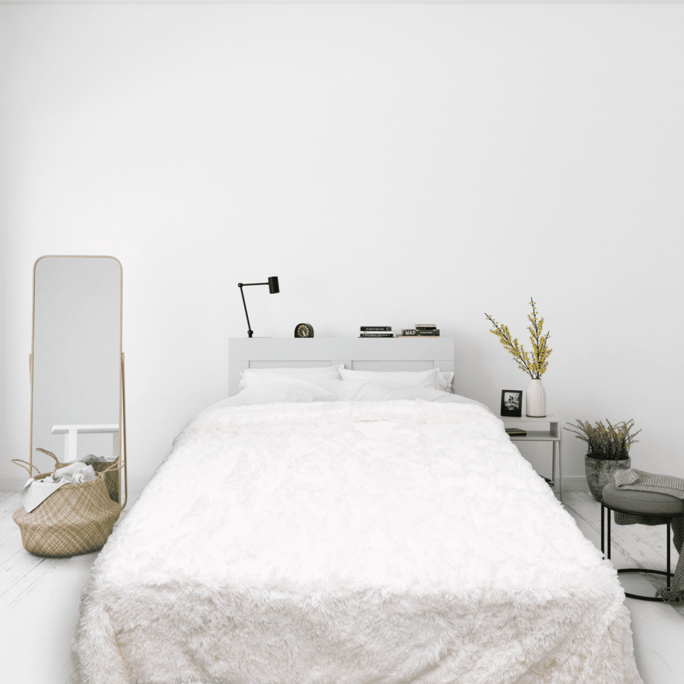 Bedspread Shaggy-Kuscheldecke Shaggy-ekru