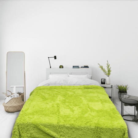 Bedspread Shaggy-Kuscheldecke Shaggy-grün-green