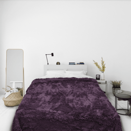 Bedspread Shaggy-Kuscheldecke Shaggy-lila-dusty rose