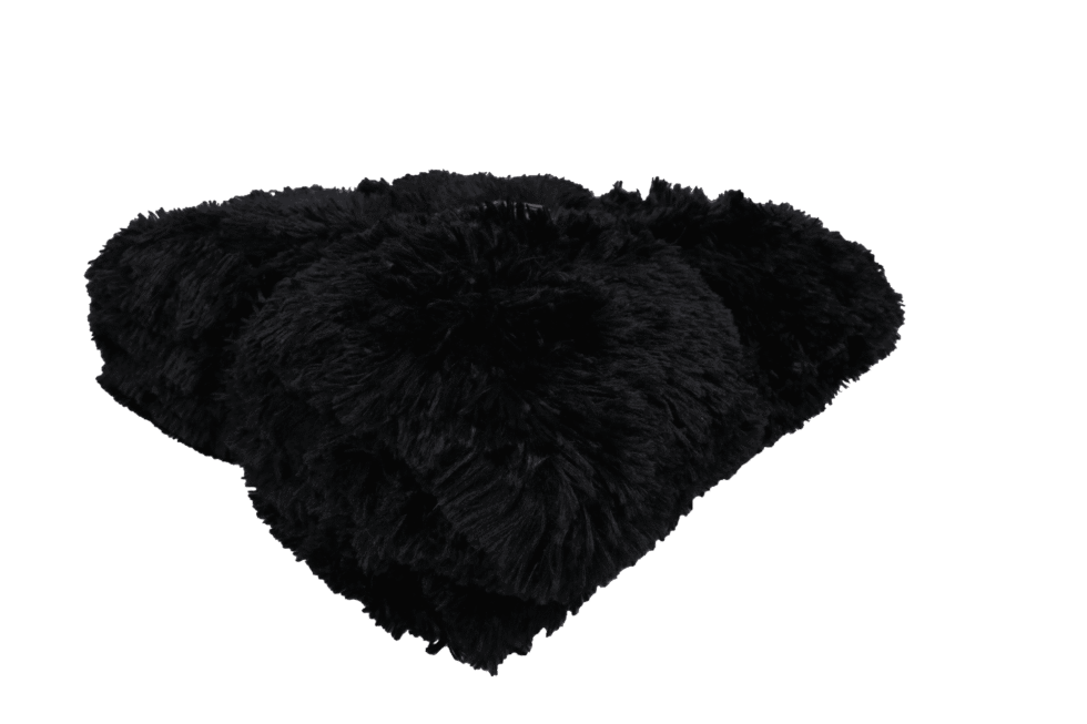 Bedspread Shaggy-Kuscheldecke Shaggy-schwarz-black