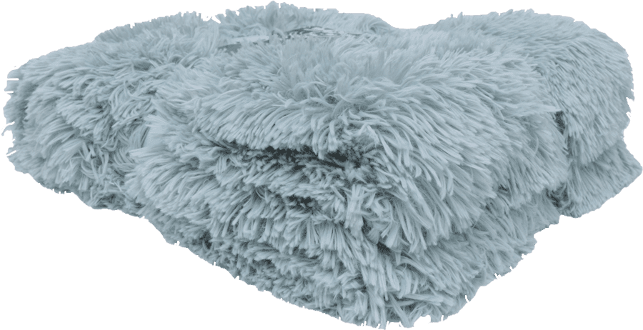 Bedspread Shaggy-Kuscheldecke Shaggy-turkoase