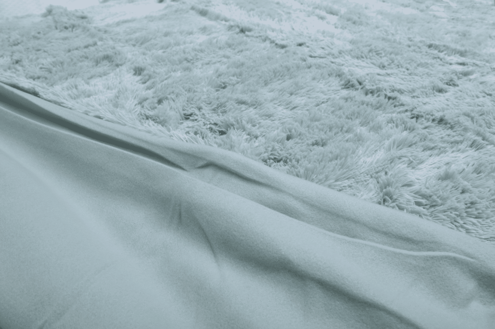 Bedspread Shaggy-Kuscheldecke Shaggy-turkoase