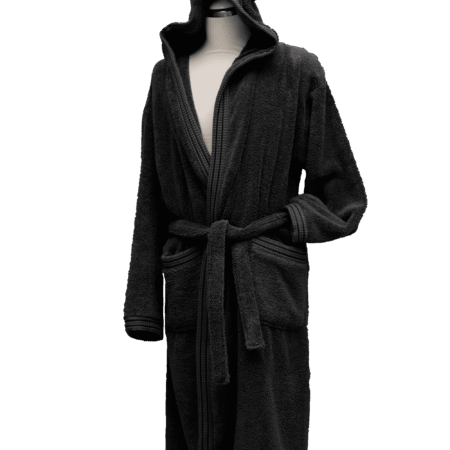 Cotton bathrobe 450 gr-Baumwollbademantel 450 gr-grau-gray-M,L,XLXXL