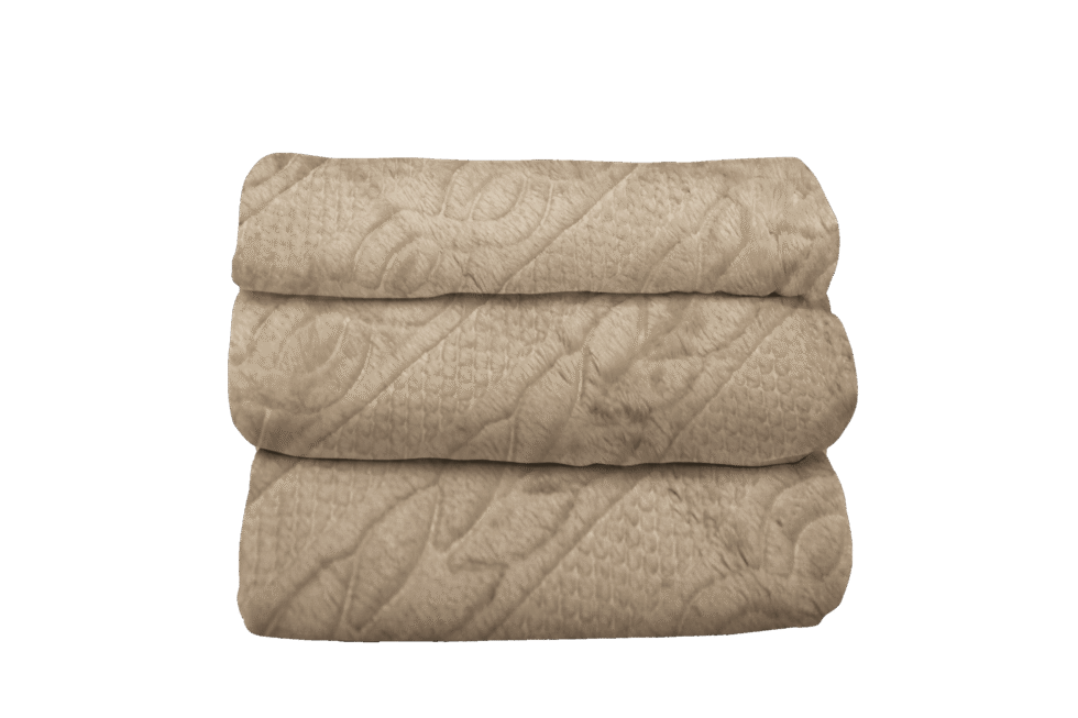 nipis blanket made of polyester-Decke nipis aus Polyester-taupe-150/200,200/220