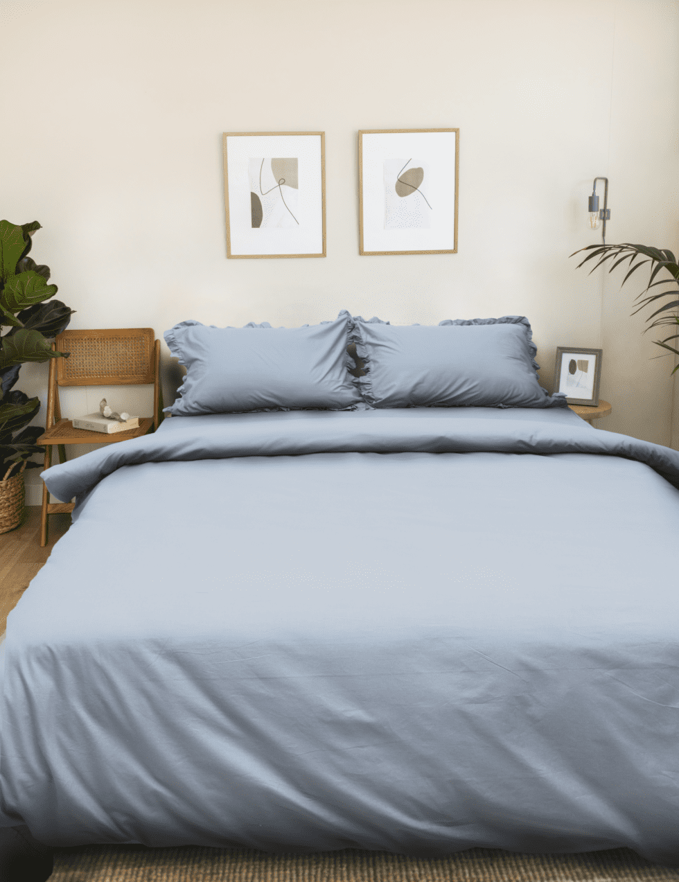 perkal bed linen-perkal bettwache-blau-blue