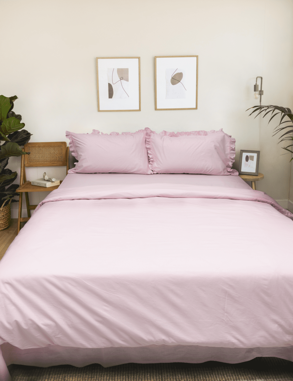 perkal bed linen-perkal bettwache-rosa-pink
