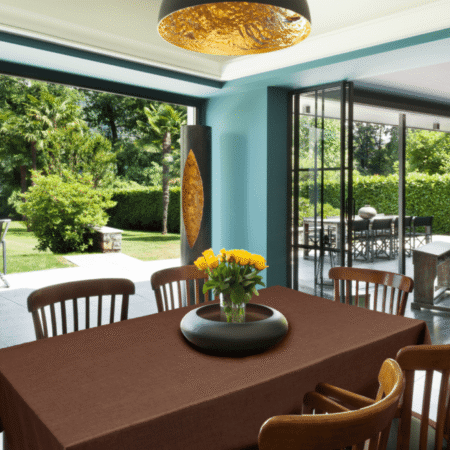 Tablecloth-tischdecke-brown-braun