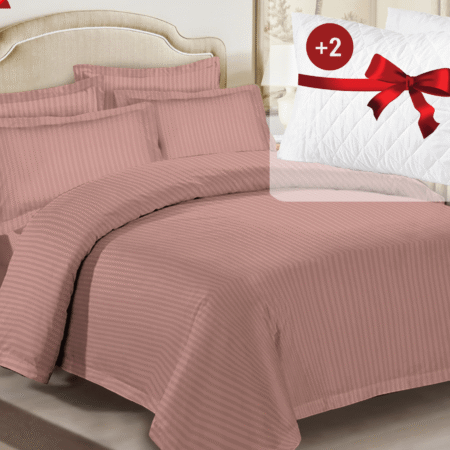 Luxusbettwäsche aus 100% Baumwollsatin, PREMIUM QUALITÄT-Rose