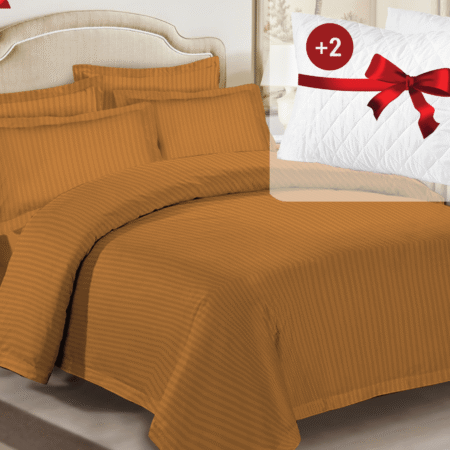 Luxusbettwäsche aus 100% Baumwollsatin, PREMIUM QUALITÄT -Gold