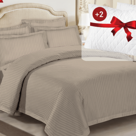 Luxusbettwäsche aus 100% Baumwollsatin, PREMIUM QUALITÄT-Grau
