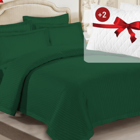 Luxusbettwäsche aus 100% Baumwollsatin, PREMIUM QUALITÄT  -Olivgrün