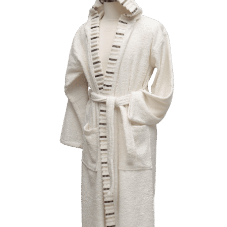 Cotton bathrobe Elegans 450 gr-Baumwollbademantel Elegans 450 gr-creme-creme-M,L,XLXXL