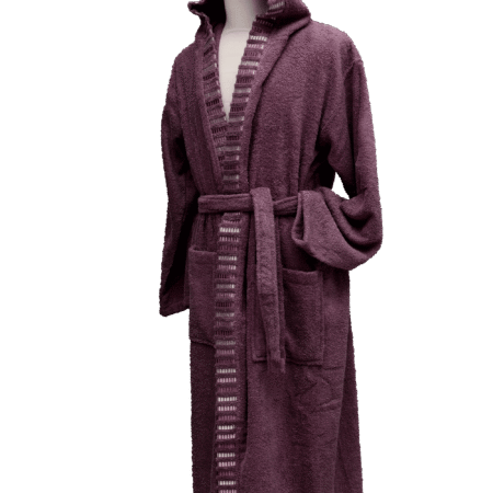 Cotton bathrobe Elegans 450 gr-Baumwollbademantel Elegans 450 gr-lila-violett-M,L,XLXXL