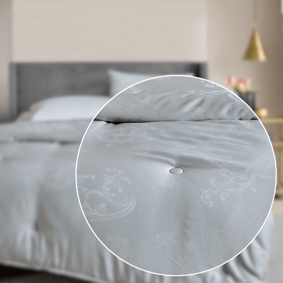 bed quilt-bettdecke-modal-grau